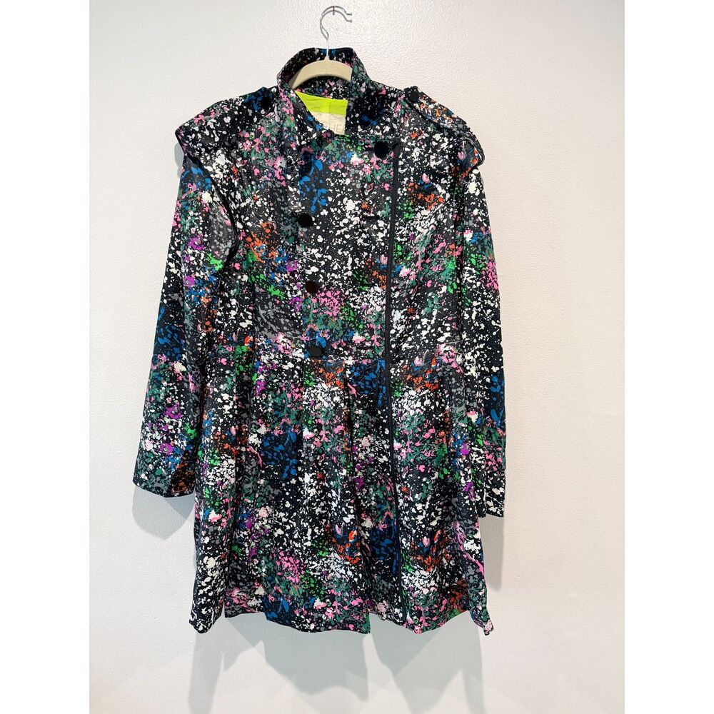 Rachel Rachel Roy Paint Splatter Trench Coat M